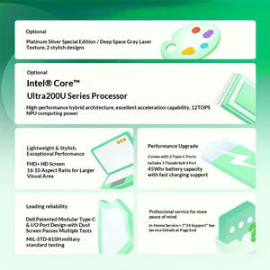 Nouvel ordinateur portable professionnel Dell Pro 14 haute performance, processeur Core Ultra 2e génération, <span class=keywords><strong>Windows</strong></span> <span class=keywords><strong>11</strong></span>, SSD, 14 pouces, édition améliorée - Product Image 2