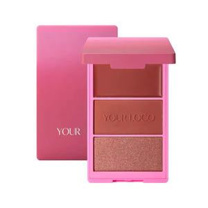 Palette 3-en-1 de haute qualité en gros, surligneur, fard à joues en crème avec pigments minéraux pour le maquillage ou les cosmétiques en gros - Product Image 4