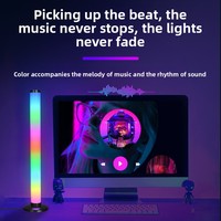 Luz Ambiental LED RGB de 360 Grados, Sincronizada con la Música, Activada por Sonido, para Fotografía, Transmisión en Vivo, Juegos, Decoración del Hogar