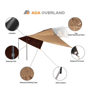 เต็นท์หลังคารถยนต์กันน้ำเคลือบ PU น้ำหนักเบา Ada Overland รุ่น ADA-PSF160 พร้อมมุ้งกันแมลงสำหรับขาย - Product Image 4