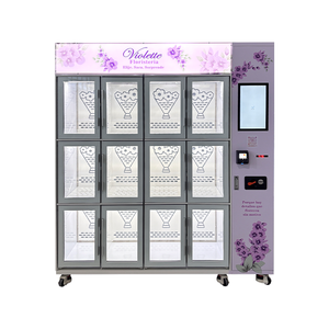 24 giờ tự phục vụ bó hoa tươi kết hợp máy bán hàng tự động thẻ tín dụng QR mã tùy chỉnh công suất máy nén làm mát - Product Image 1
