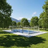 Usine directe, poteaux galvanisés à chaud, terrain de padel professionnel, gazon synthétique, garantie 10 ans et plus, qualité supérieure, 10x20m, CE
