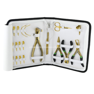 Professional Stainless Steel Micro Link Plier Keratin Bond Cutter 3-Hole Crimping <b>Tool</b> Loop Hook <b>Threading</b> <b>Tool</b> Styling Comb - Product Image 1