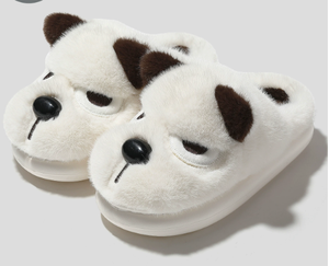 Pantoufles en peluche de luxe <span class=keywords><strong>pour</strong></span> femmes, doublure en coton moelleux, motif <span class=keywords><strong>chien</strong></span> de dessin animé, chaudes, en EVA, vente en gros, support échantillons - Product Image 5
