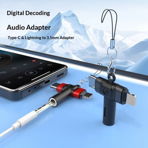 <span class=keywords><strong>Adaptateur</strong></span> USB C 2 en 1 vers prise AUX 3,5 mm avec cordon, coque en métal en forme de T, convertisseur de prise casque, 3 options de couleur - Product Image 5