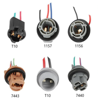 Soporte de bombilla LED para coche de nueva condición, adaptador de conector de extensión de arnés de cableado T5 T10 Led H4 1157 7440 7443 3156 3157 enchufe BA15S