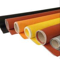 Tissu en fibre de verre enduit de silicone rouge, matériau flexible pour connecteurs de conduits, toile en fibre de verre résistante à la chaleur et sans alcali