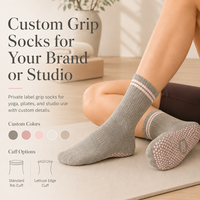 Chaussettes de Pilates pour femmes, chaussettes de yoga personnalisées avec grip, design personnalisé, chaussettes de yoga antidérapantes de haute qualité, douces