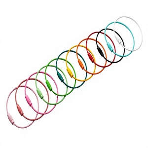 YIWANG Durable Colorful Coated Stainless Steel Wire Rope Keychain Keyholder <b>Loops</b> - Product Image 1
