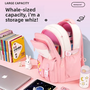 Sac à dos étudiant unisexe imperméable RFID avec fermeture éclair, grande capacité, motif dessin animé, nouveau design, tendance, pour collège et lycée - Product Image 4