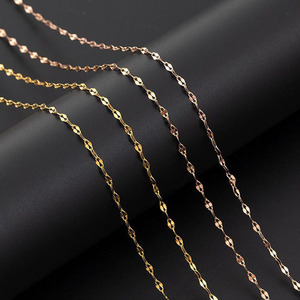 Oro argento in acciaio inox catena labbra collana, commercio all'ingrosso Hypo-Allergenic catene 18k placcato oro acciaio inossidabile catena collana - Product Image 3
