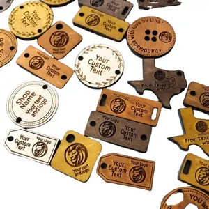个性化产品标签木制标签派对喜欢标签雕刻木质产品标签