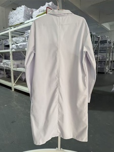 Blouse de laboratoire blanche personnalisée à manches longues, blouse de médecin, uniforme d'hôpital, infroissable, 92% T 7% C 1% fibre conductrice pour le personnel médical - Product Image 6