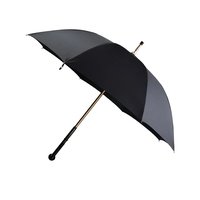 Parapluie manuel élégant et de qualité supérieure avec ventilateur de refroidissement intégré et protection UV pour l'autodéfense |   Bâton télescopique résistant aux intempéries avec poignée en alliage