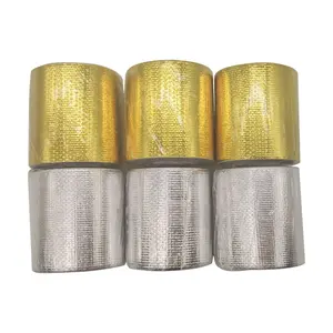 5 /10 Meter nehmen Rohr Wärme Wärmedämmung Gold Aluminium Fiberglas Reflective Adhesive Auspuff Wrap Tape Heat shield