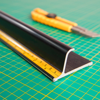 Règle de coupe de sécurité mince en aluminium pour les supports publicitaires