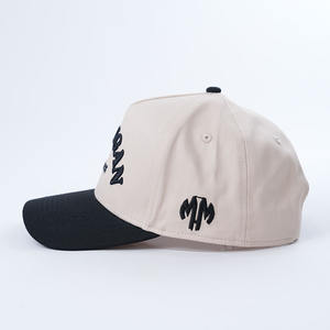 Gorra de Béisbol Deportiva de Algodón de Alta Calidad con 5 Paneles, Logo Personalizado con Letras Bordadas y Diseño Bicolor - Product Image 6
