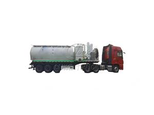 Tri-Axle Sewage <b>Suction</b> Semi Trailer with Electric Vacuum <b>Pump</b> Hydraulic Self-unloading Sludge Transport Tanker - Product Image 1
