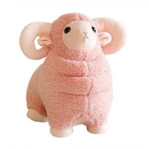 Juguete <span class=keywords><strong>de</strong></span> Peluche <span class=keywords><strong>de</strong></span> Cordero <span class=keywords><strong>de</strong></span> Dibujos Animados, Tela Cómoda con Relleno Completo, Juguete <span class=keywords><strong>de</strong></span> Animal para Bebés, Regalos Creativos y Reconfortantes - Product Image 1
