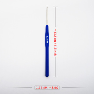 ชุดเข็มโครเชต์ 0.6 มม. ถึง 1.75 มม. สีฟ้า ทำจากพลาสติก สำหรับงานถักนิตติ้งและโครเชต์ - Product Image 4