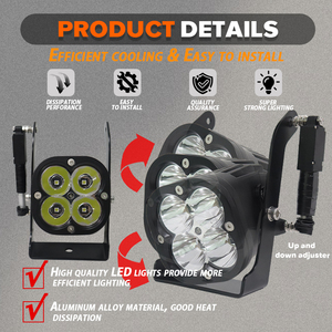 Đèn LED phụ trợ điều khiển gó<span class=keywords><strong>c</strong></span> xoay 3.5 inch, điều chỉnh lên/xuống, dùng cho xe hơi, xe tải, SUV, xe địa hình 4x4 - Product Image 3