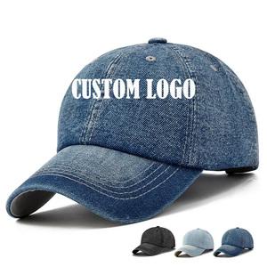 Cappellino da Baseball Unisex in Denim Terry Oxford con Logo Personalizzato, Effetto Acid Wash e Stampa Ricamata - Product Image 1