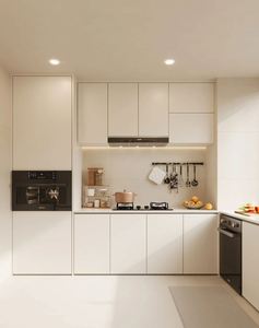 Servicio de Personalización de Toda la Casa, Muebles de Cocina Modernos de Tablero de Partículas, Muebles de Cocina Minimalistas de Lujo para Villa - Product Image 1