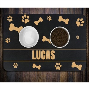 Tapis d'alimentation pour animaux de compagnie <span class=keywords><strong>en</strong></span> diatomite moderne, dessin animé, séchage rapide, rafraîchissant, absorbant, anti-éclaboussures, pour chats et chiens - Product Image 2