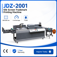 Imprimante à écran stable JDZ-2001, vitesse de 5 m/min, pour l'impression d'étiquettes d'entretien des vêtements et de rubans élastiques
