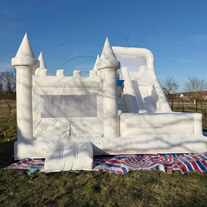 Pure White Jumping Inflatable Bounce House <strong>Bouncy</strong> <strong>Castle</strong> with Slide for Outdoor Kids <strong>Used</strong> Wedding Party Use - Product Image 1
