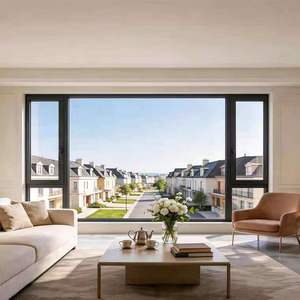 Fenêtre à battant moderne en alliage d'aluminium, best-seller, avec isolation thermique, verre trempé et moustiquaire en acier inoxydable pour maisons résidentielles - Product Image 2