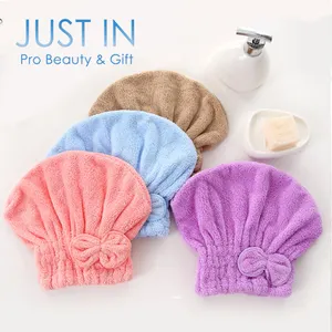 Toalha de secagem rápida de cabelo, toalha feminina de microfibra, turbante de cabelo, secagem rápida, de alta qualidade
