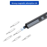 Kit de tournevis électrique de réparation 89-en-1, mini, rechargeable, batterie au lithium, matériau ABS, étui en tissu noir, garantie 1 an