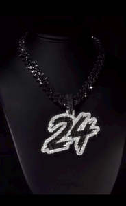 Pendentif personnalisé moderne avec chiffres et lettres, serti de diamants Moissanite VVS, en argent sterling 925, bijoux hip-hop pour homme - Product Image 2