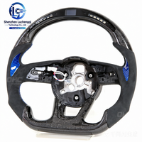 Volant en fibre de carbone et cuir avec cornes de diable pour Audi S3 S4 S5 RS3 RS4 RS5