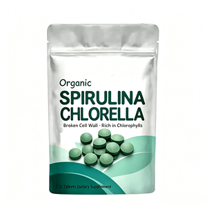 <span class=keywords><strong>Comprimés</strong></span> de <span class=keywords><strong>Spiruline</strong></span> et de Chlorelle Premium OEM, Sans OGM, Végétaliens, <span class=keywords><strong>Spiruline</strong></span> et Chlorelle Biologiques Certifiées UE - Product Image 1