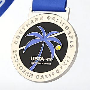 Médaille sportive en métal avec logo personnalisé, design unique, médaille de sport en métal émaillé 3D ajourée, souvenir de marathon - Product Image 5