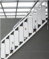 Escalier mural pliable en alliage d'aluminium pliable intérieur extérieur préfabriqué sur mesure en métal/escabeau pliant