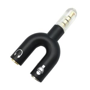 Adaptador de Auriculares en Forma de <span class=keywords><strong>Y</strong></span>, Doble Conector de 3.5 mm, Cobre <span class=keywords><strong>y</strong></span> ABS, Divisor de Cables de Audio, Micrófono, Conversor de Audio Estéreo 2 en 1 - Product Image 1