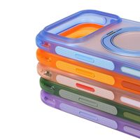 Coque de téléphone antichoc transparente avec béquille 360° et protection anti-rayures pour iPhone 17 18 Pro Max