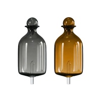 Diffuseur d'huiles essentielles en verre, diffuseur d'arômes, diffuseur ultrasonique parfumé brun, alimentation USB professionnelle, nébuliseur pour la maison, le bureau, la chambre