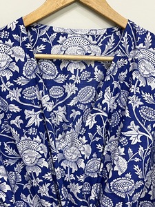 Kaftan court en soie pure, taille unique, ample et confortable pour toutes les tailles, environ 47 pouces, fournisseur d'Inde - Product Image 3