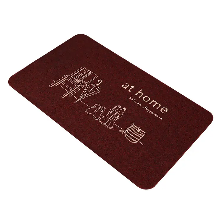 (CHAKME) Factory production dustproof waterproof red chef kitchen rugs and mats knitting logo