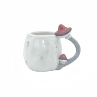 Regalos creativos de Navidad, tazas de café y leche de dolomita pesada de cerámica blanca y roja para uso en fiestas