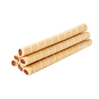 Rouleaux de chocolat personnalisés avec logo OEM, boîte en étain de 300 g, rouleaux de gaufrettes fourrés au chocolat