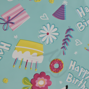 กระดาษห่อของขวัญแบบใช้แล้วทิ้ง 80 กรัม รีไซเคิลได้ ไม่เคลือบผิว พิมพ์สี CMYK ขนาด 0.43x3 เมตร สำหรับบรรจุภัณฑ์กล่องเครื่องสำอาง - Product Image 1