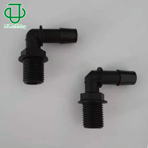 Conector de Manguera de Plástico Negro Roscado Jiyou, Conexión de Codo de Nylon 14-18NPSMx38ID - Product Image 2