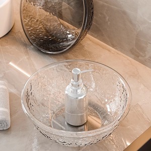 Lavabo Moderno Trasparente Effetto Ondulato, Sostenibile e di Lusso, in Plastica Rinforzata per Bagno e <span class=keywords><strong>Lavanderia</strong></span> - Product Image 4