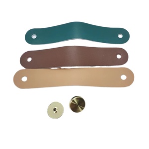 High Quality Stainless Steel Furniture Hardware Custom Color Cabinet Drawer Pull <b>Knob</b> Leather Handles <b>for</b> Wardrobes Gifts - Product Image 2