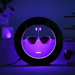 Ánh sáng màu từ tính nổi Acrylic kính hiển thị đứng bay lên xoay Kính mát kính hiển thị giá quảng cáo - Product Image 5